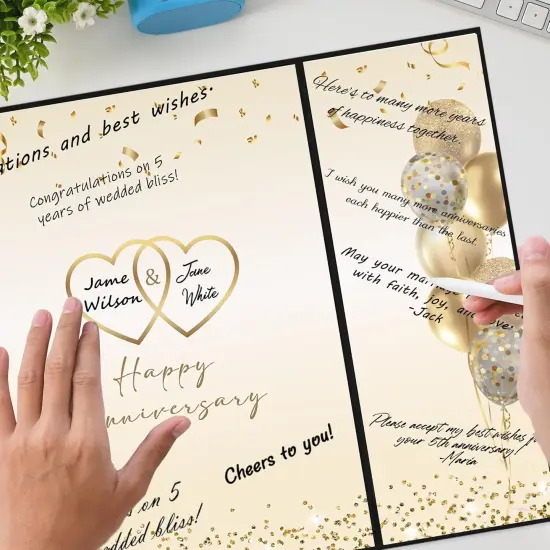 Black Gold Happy Anniversary Party Decorations {4}