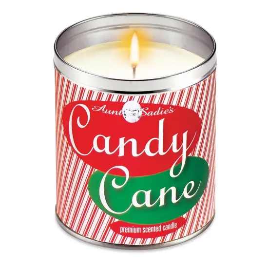 Collections Etc Candy Cane Peppermint Scented Holiday Candle, 12 oz. {2}