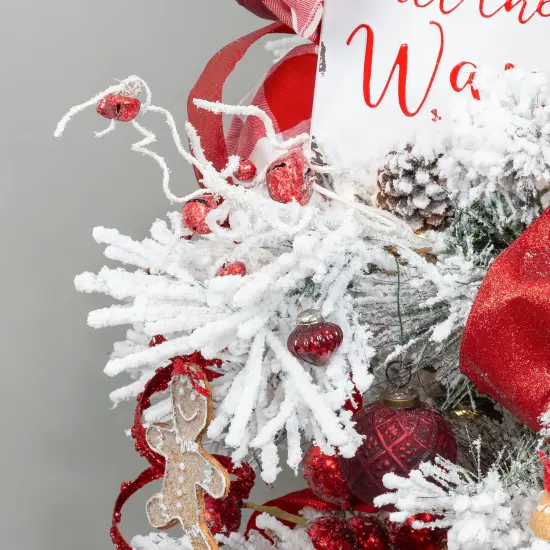 Jingle Bell Picks 3ct Farmhouse Christmas Greenery Stems Red {4}