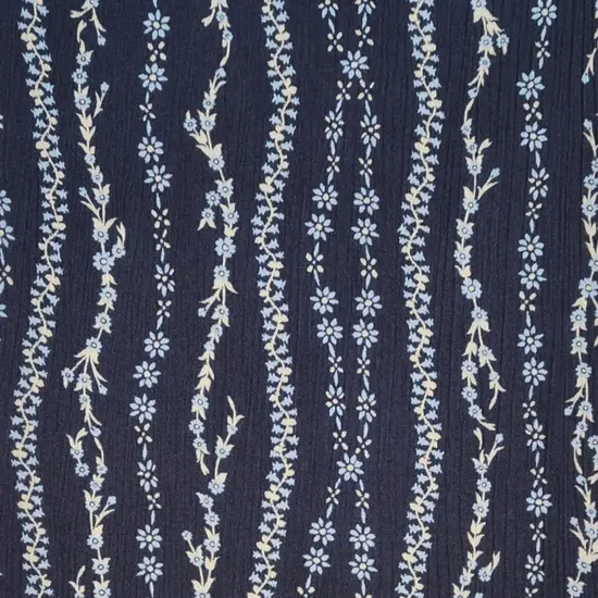 1 Yard Navy Blue Rayon Crinkle Apparel Fabric, 100% Rayon, 50/52&rdquo; Wide {2}