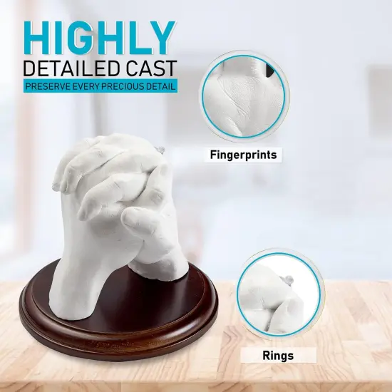 Hand Casting Kit for Couple with Mounting Plaque {2}
