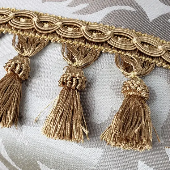 Kylie Classic Tassel Fringe. Trim Gold {4}