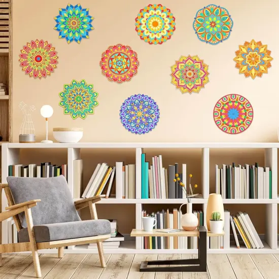 28 Pcs Wooden Mandala Painting Set {4}