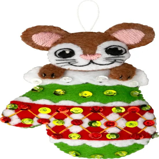 Bucilla Felt Ornaments Applique Kit Set Of 6-Paws & Whiskers {6}