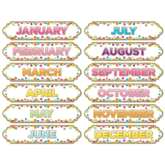 Magnetic Die-Cut Timesavers & Labels, Confetti Months of the Year {1}