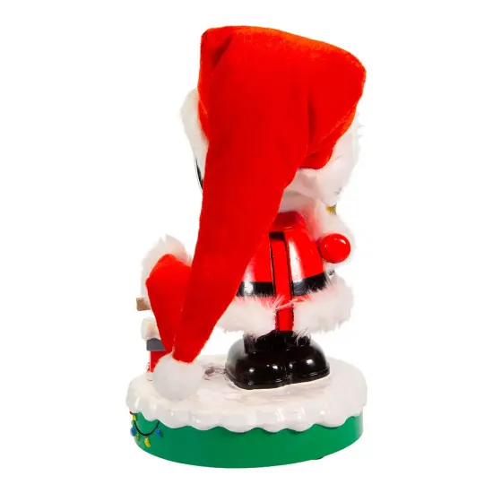 Kurt Adler 10-Inch Battery-Operated Musical Santa Snoopy Nutcracker {4}