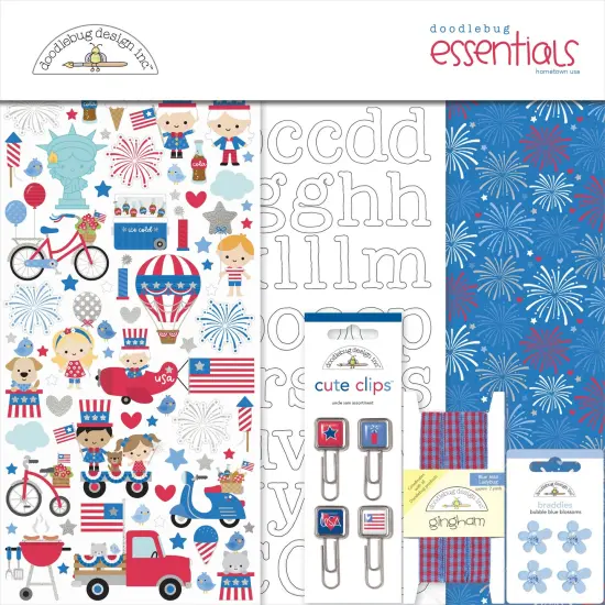 Doodlebug Essentials Page Kit 12"X12"-Hometown USA {1}