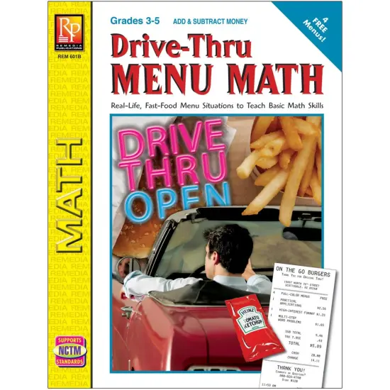 Drive-Thru Menu Math: Add & Subtract Money {1}