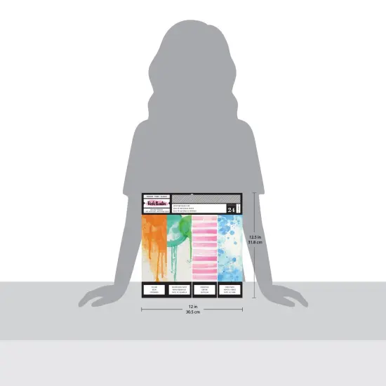 Vicki Boutin Mixed Media Paper Pad 12"X12"-24/Pkg {3}