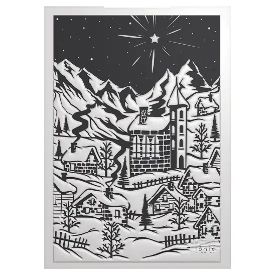 Tonic Studios 3D Embossing Folder-A Very Festive Fayre Winter Village {4}