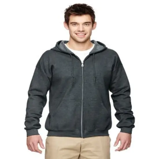 Gildan&reg; Heavy Blend Full-Zip Hooded Sweatshirt Dark Heather {1}