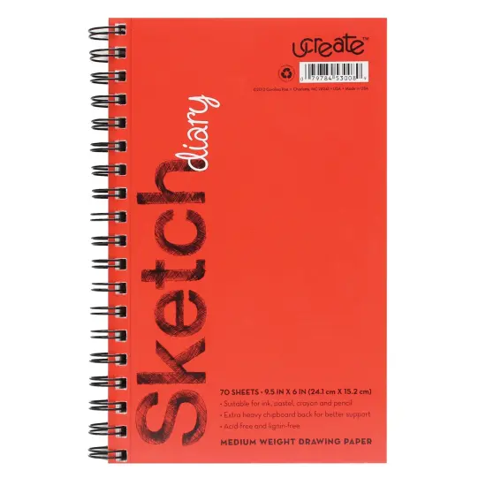 Sketch Diary, Medium Weight, 9-1/2" x 6", 70 Sheets {1}