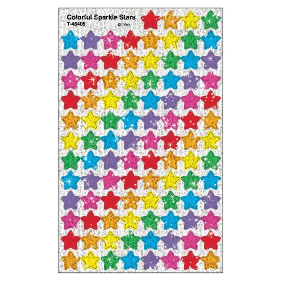 Colorful Sparkle Stars superShapes Stickers, 400 ct {1}