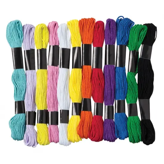 Embroidery Thread, Assorted Colors, 24 Skeins, 8 Yards Each {1}
