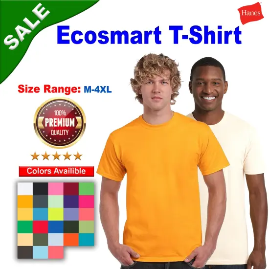 Hanes&reg; Ecosmart Crewneck Short Sleeve T-Shirt Heather Green {2}