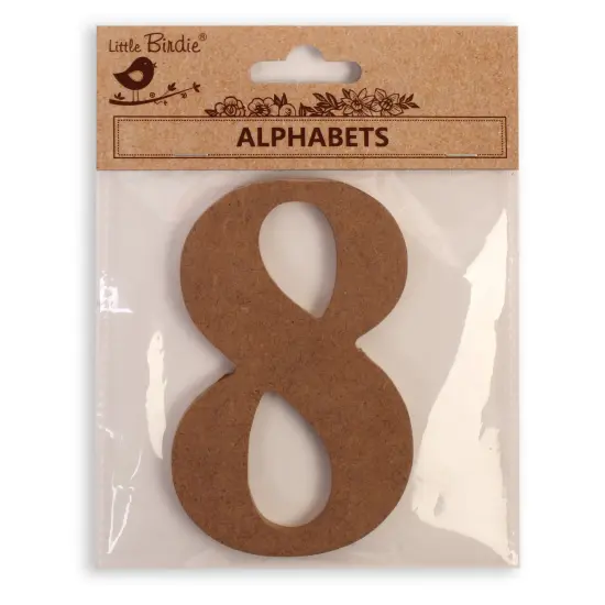 Little Birdie MDF Number 4" 1/Pkg-8 {1}