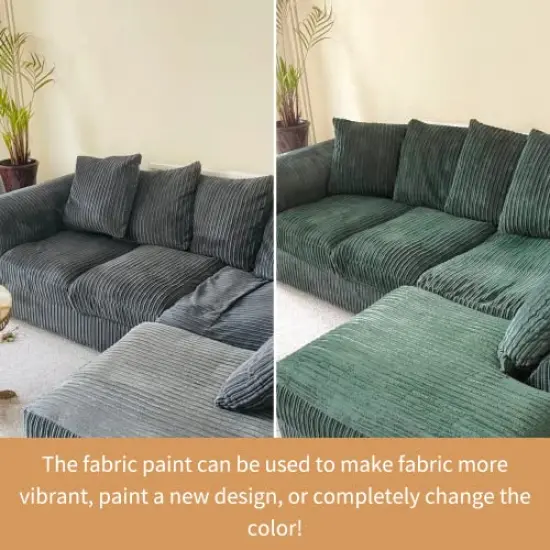 Dark Fabric Paint - 8.5 oz / 250ml, Dark Brown, Ideal for Restoring or Changing the Color of Couches, Chairs, Upholstery, Soft Furnishings, Car Interiors, Clothing, and Footwear {6}