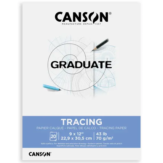 Canson Graduate Series Tracing Pad 9"X12"-20 Sheets {1}