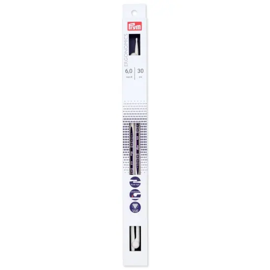 Prym Single Point Knitting Needles 12"-US 10 (6 mm) {1}