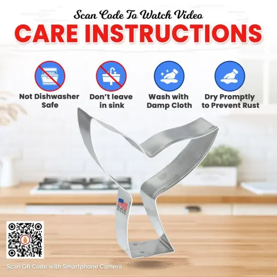 CookieCutter.Com Whale Mermaid Tail Cookie Cutter 3.75 in, Tin Plate Steel, Handmade in USA {5}