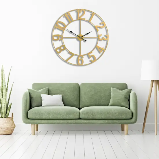 Sorbus Large Wall Clock - 32 inch (81 CM) Battery Operated Analog Wall Clock Decorative for Living Room and Kitchen Gold {5}