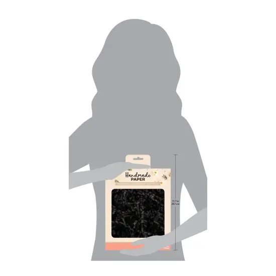 American Crafts Handmade Paper Shredded Paper 1lb-Black {3}