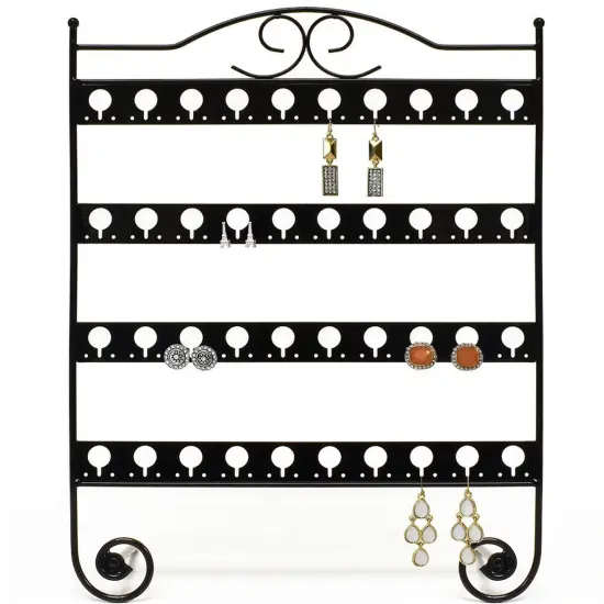 Mango Steam Tabletop Earring & Jewelry Organizer with Classic Display Stand for Earrings White {7}