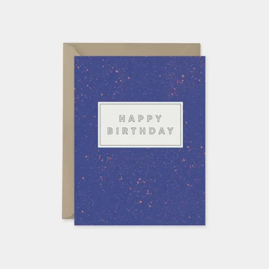 Speckled Happy Birthday Card II {5}
