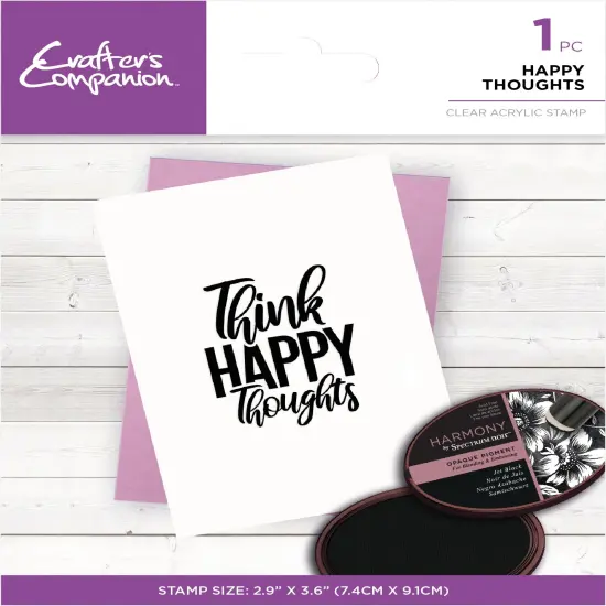 Crafter's Companion Clear Acrylic Stamps-Happy Thoughts {1}