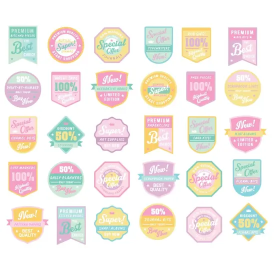 Crafty Things Bits & Pieces 30/Pkg-Patches {2}