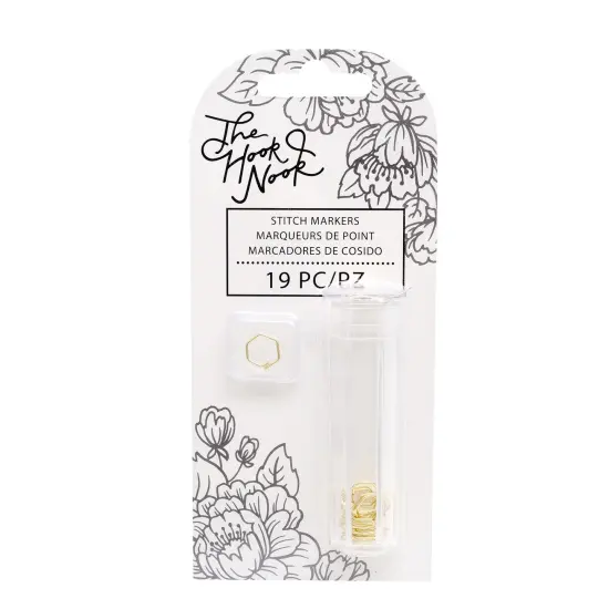 The Hook Nook Split Ring Stitch Markers-Gold {1}