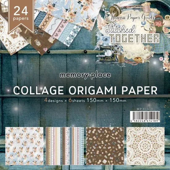 Memory Place Collage Origami Paper 6"X6" 24/Pkg-Stitched Together {1}