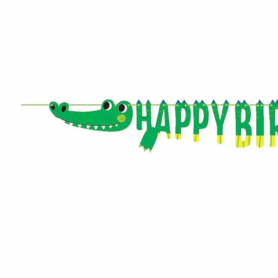 Alligator Happy Birthday Banner {4}
