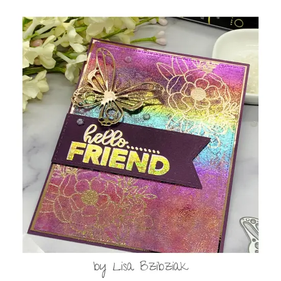 Deco Foil Adhesive Transfer Sheets by Unity 5.9" x 5.9"-Blooming Friendship {5}