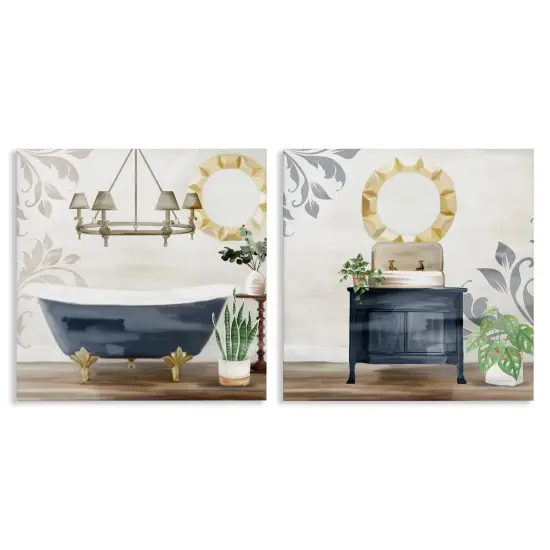 Stupell Industries Chic Bathroom Interior Still Life Canvas Wall Art {1}