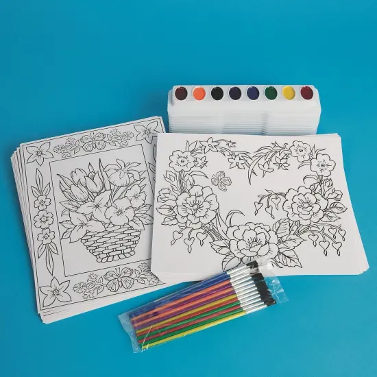 Easy Way Watercolor Pictures Craft Kit: Floral Designs (Pack of 24) {2}