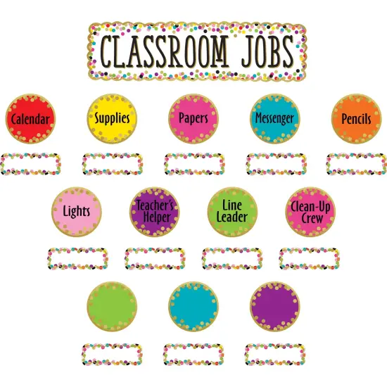 Confetti Classroom Jobs Mini Bulletin Board Set {1}