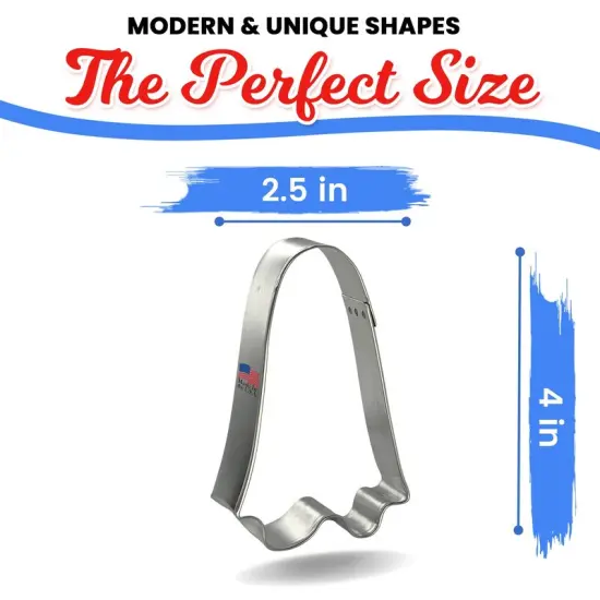 CookieCutter.Com Brand Halloween Ghost Cookie Cutter 4 in, Tin Plate Steel, Handmade in USA {3}