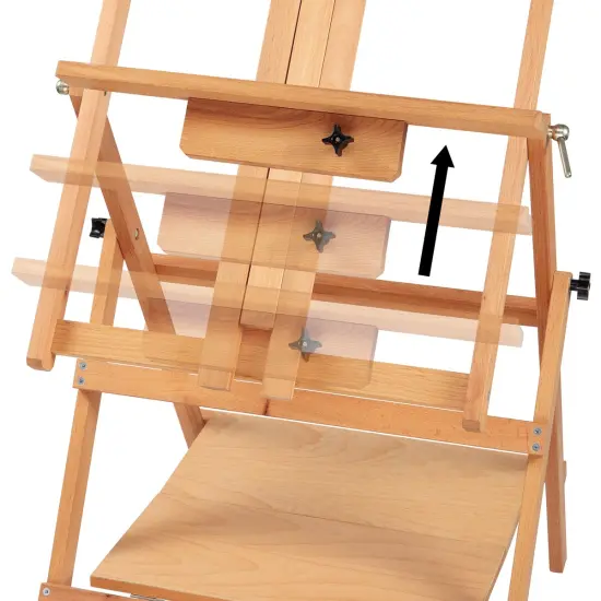 Da Vinci Multimedia Multi-Angle Convertible Artist Easel - Adjustable Center Mast, Hand-Crafted Deluxe Elm Wood, Adjustable Vertical to Flat Drawing Angle, Large Easel for Painting Canvases up to 45in {6}