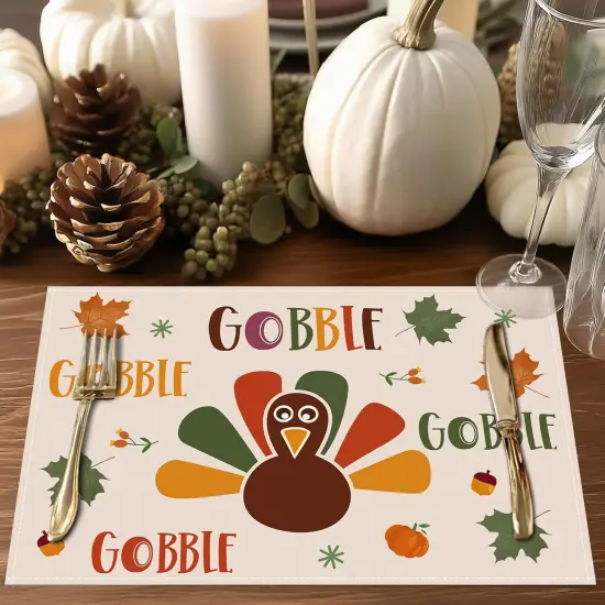 Thanksgiving Turkey Placemats Set of 4(Thanksgiving Turkey) {2}