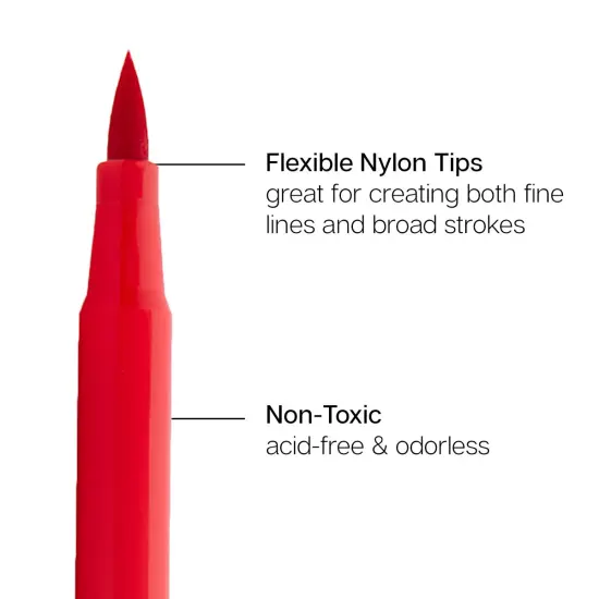 KINGART&reg; Watercolor Brush Markers 12 Colors {4}