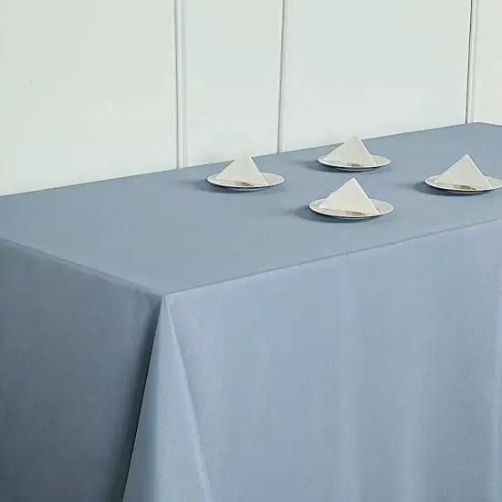 90x156-Inch DUSTY BLUE RECTANGULAR Polyester Tablecloths Catering Wedding {2}