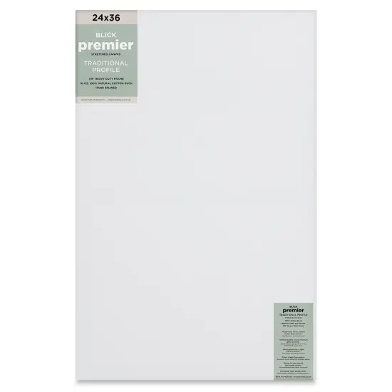 Blick Premier Stretched Cotton Canvas - Traditional Profile, Splined, 24" x 36" {1}