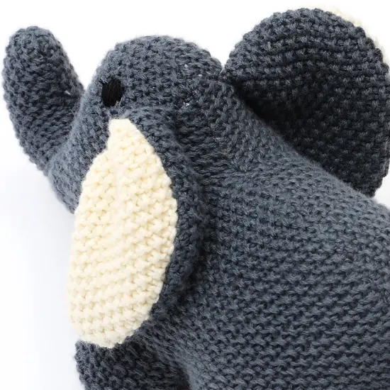 100% Handmade Cotton knitted Soft Jojo Plush Toy/Soft toys dark grey {3}