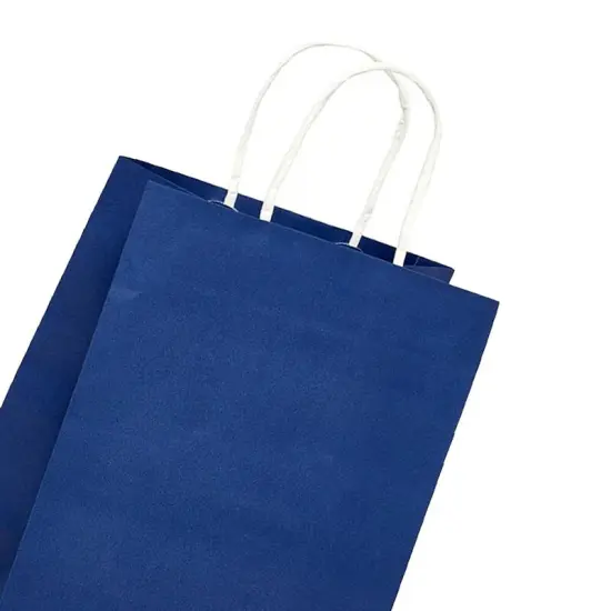 Convenient Bright Matte Shopping Bag with White Interior 6" x 3 1/4" x 8 3/8" {4}