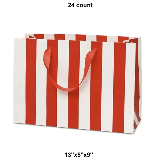 Mega Stripe Euro Totes 13" x 5" x 9" Bold Stripe Gift Bags {1}