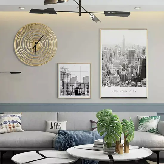 Metal Round Wall Clock Modern Watch Home Living Room Decoration Crafts Art Decor {5}