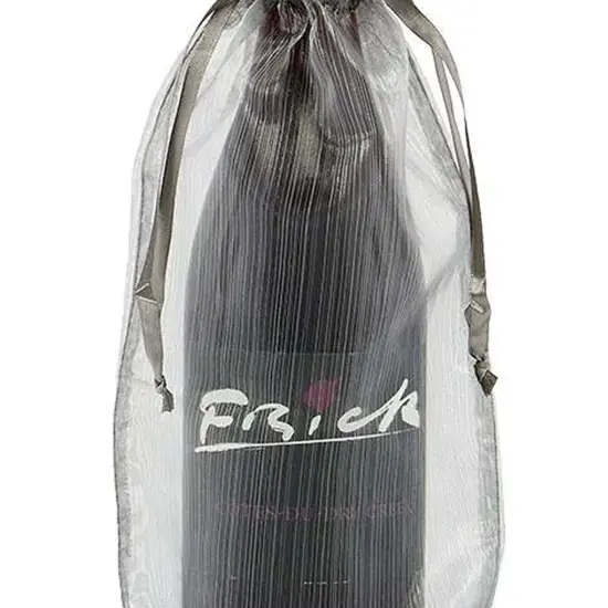 Sophisticated Brushed Organza Wine Bag 6 1/2" x 15" {6}