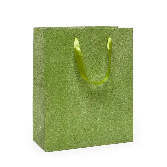 Glamorous Glitter Grain Totes Large Size 10 1/4'' x 4 3/4'' x 12 5/8'' Lime {2}