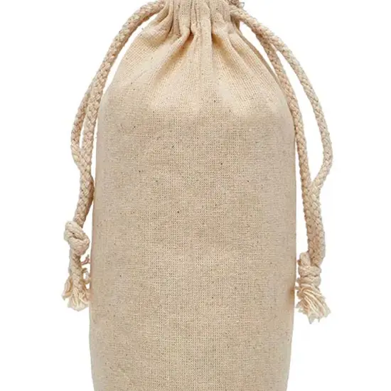 Reusable Cotton Muslin Storage Bags 10 1/4" x 5 1/2" x 3 1/2" {5}